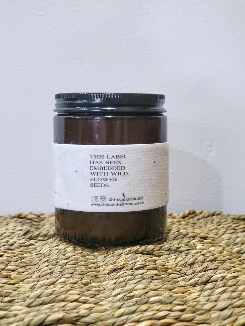 Burn + Bloom 30 hour candle, seeded label